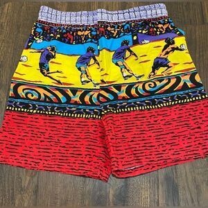 Vtg 1980s Connection Retro Volleyball Shorts Set Size 16/18 L XL youth sand